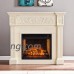 Southern Enterprises Calvert Carved Electric Fireplace in Ivory - B01IB2WE0C